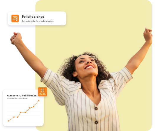 Persona feliz celebrando éxito